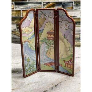 Fisher Price Loving Family Dollhouse Asian Oriental Screen Room Divider 3 Panels